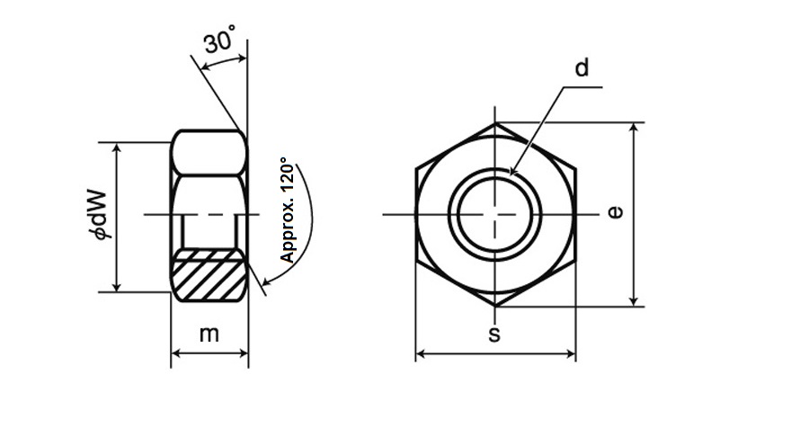 Hex Nut (2 Type) (Imported Item) 