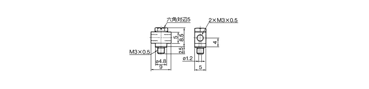 Universal Tee M-3UT outline drawing 