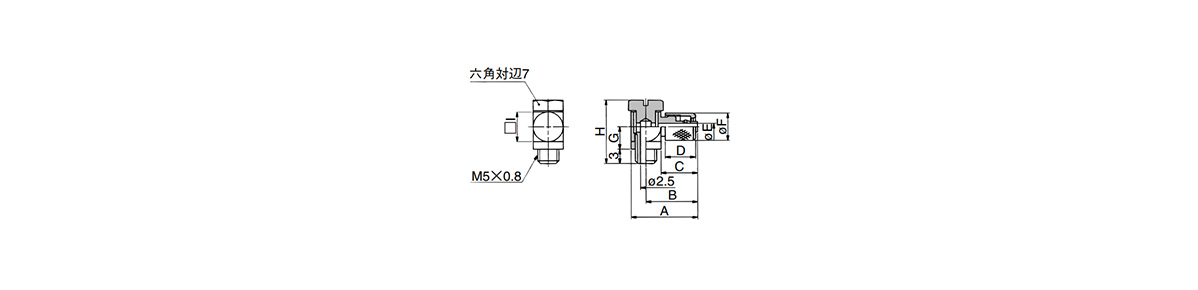 Hose Elbow 10-M-5HLH-4, -6 outline drawing 