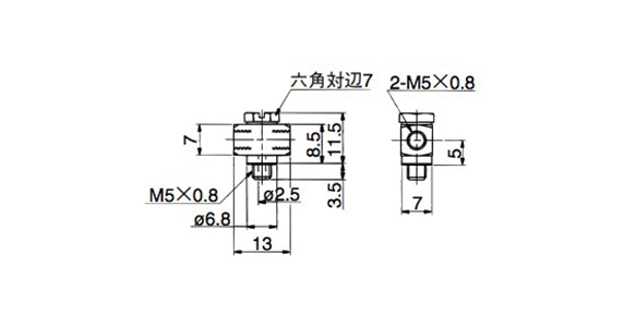 Universal Tee 10-M-5UT outline drawing 