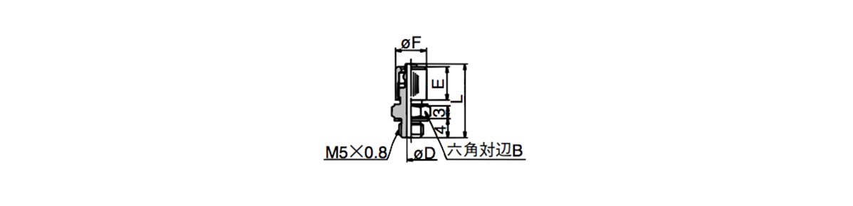 Hose Nipple 10-MS-5H-4, -6 outline drawing 