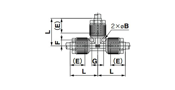 Union Tee LQ1T dimensional drawing 