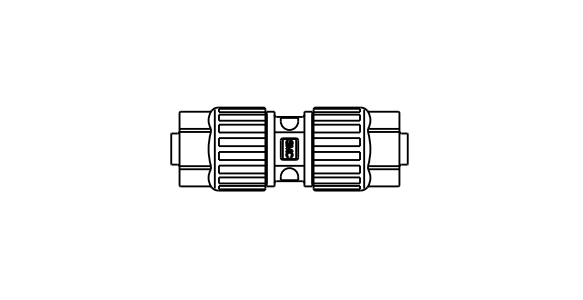 Panel Mount Union Metric Size External View 