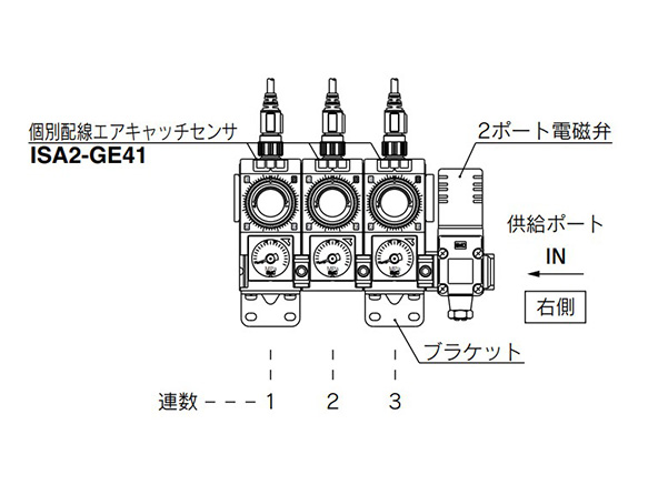 Individual wiring / Supply port right