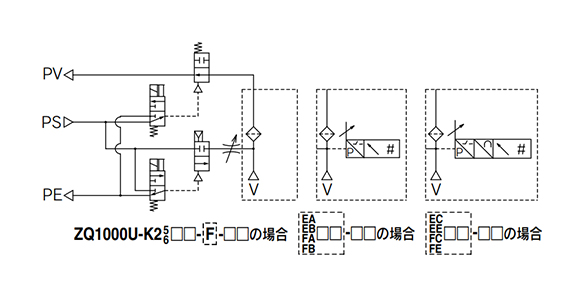 ZQ1000U-K2□□□-□□□□-□□□ dimensional drawing