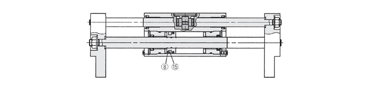 ø32 (bore size 32 mm), ø40 (bore size 40 mm) structure drawing