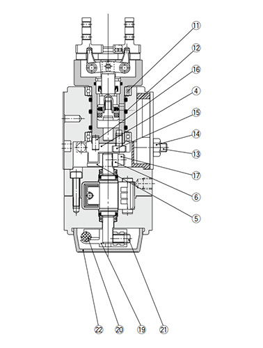 Rotary Chuck MRHQ Series structure drawing