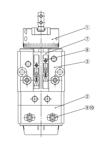 Rotary Chuck MRHQ Series structure drawing