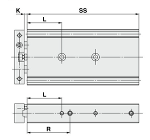 Dual rod cylinder with stable lubrication function (Lube-retainer), CXS series, drawing 2