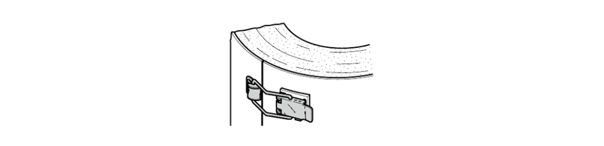 Application example Attaching a backing plate allows use with cylinders
