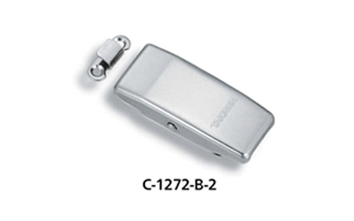 C-1272-B-2 external appearance Rounded appearance with a streamlined design. Streamlined design with mount and mechanism not visible externally. Choice of 2 types to fit application; built-in spring specification (A type), without spring specification (B type). · Materials: stainless-steel plate (SUS316) · Surface finish: gloss barrel polishing