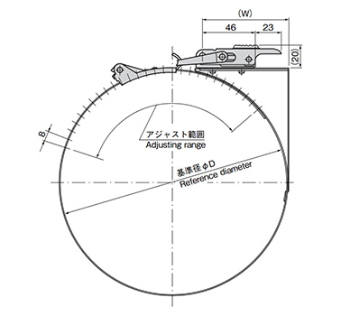 Loop Fastener dimensional drawing