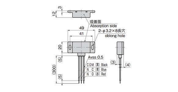 Main body dimensional drawing