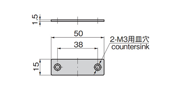 Strike plate dimensional drawing