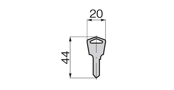 Key dimensional drawing (mm)