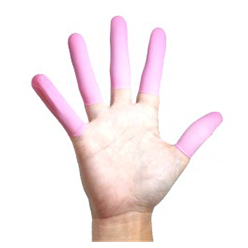 Natural rubber Finger cot (Pink/Sraight type)【1,440 Pieces Per Package】