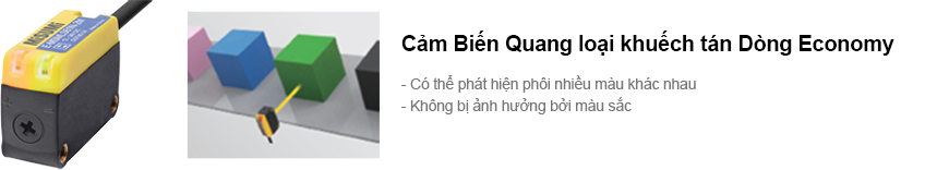 Cảm biến quang loại khuếch tán dòng Economy